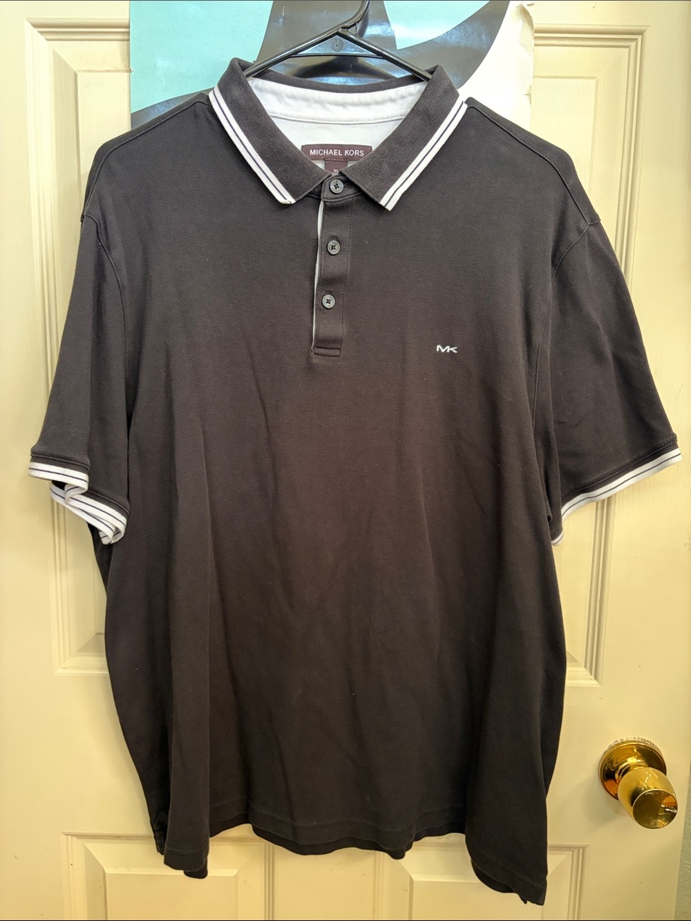 Michael Kors Black Polo with White Trim